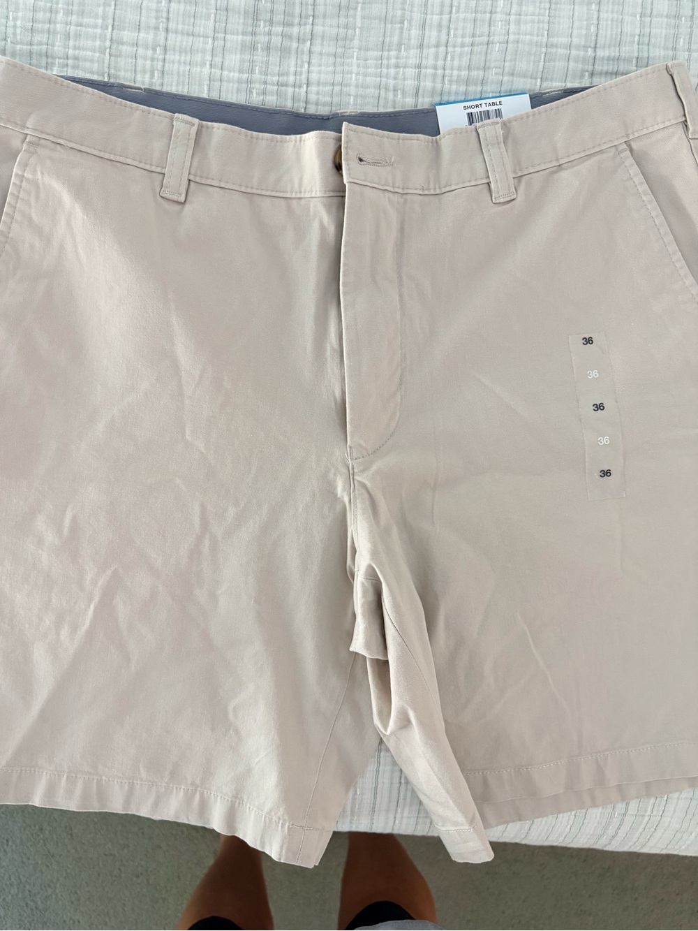 Club Room Men's Beige Flat Front Shorts